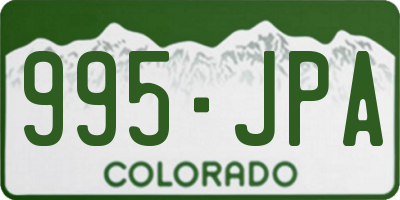 CO license plate 995JPA