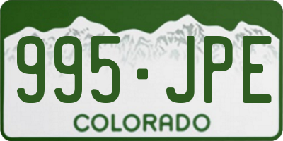 CO license plate 995JPE