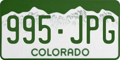 CO license plate 995JPG