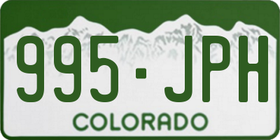 CO license plate 995JPH