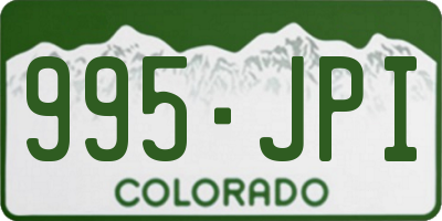 CO license plate 995JPI