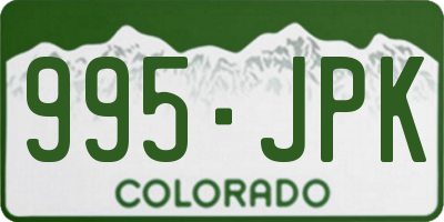 CO license plate 995JPK
