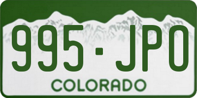 CO license plate 995JPO