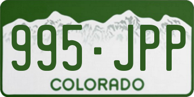 CO license plate 995JPP