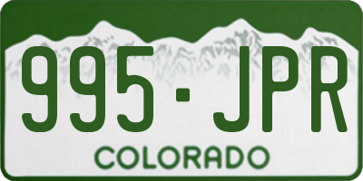 CO license plate 995JPR