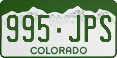 CO license plate 995JPS