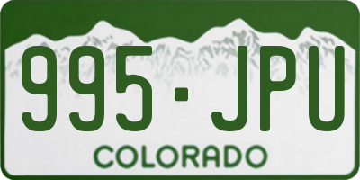 CO license plate 995JPU