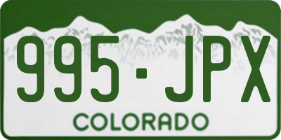 CO license plate 995JPX