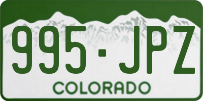 CO license plate 995JPZ