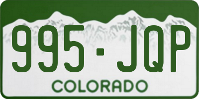 CO license plate 995JQP