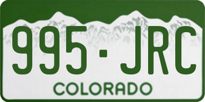 CO license plate 995JRC