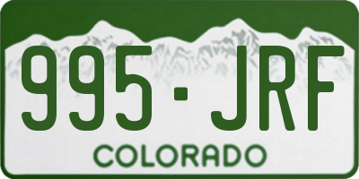CO license plate 995JRF