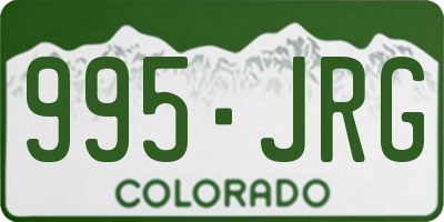 CO license plate 995JRG