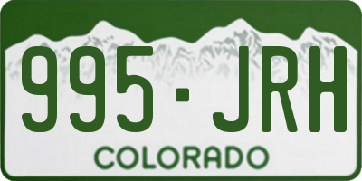 CO license plate 995JRH