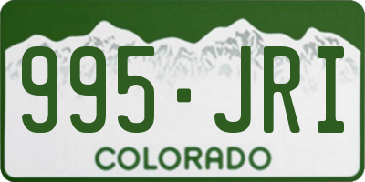 CO license plate 995JRI