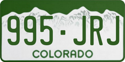 CO license plate 995JRJ