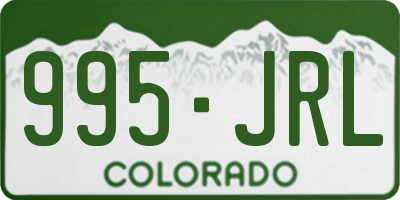 CO license plate 995JRL