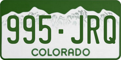 CO license plate 995JRQ