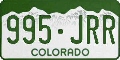 CO license plate 995JRR