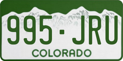 CO license plate 995JRU