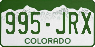 CO license plate 995JRX