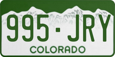 CO license plate 995JRY