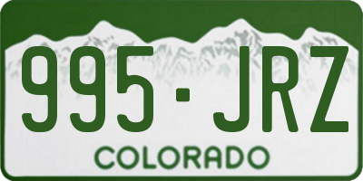 CO license plate 995JRZ
