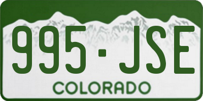 CO license plate 995JSE