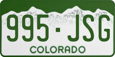 CO license plate 995JSG