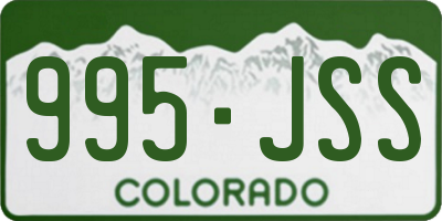 CO license plate 995JSS