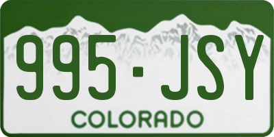CO license plate 995JSY