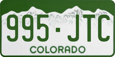 CO license plate 995JTC