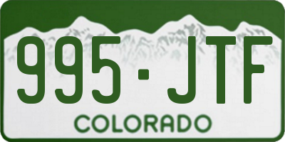 CO license plate 995JTF