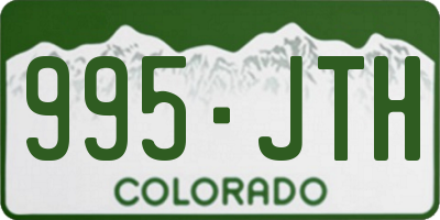 CO license plate 995JTH