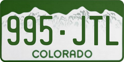 CO license plate 995JTL