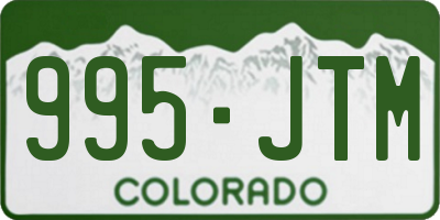 CO license plate 995JTM