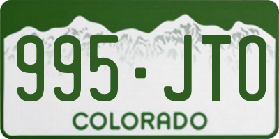 CO license plate 995JTO