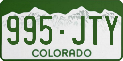 CO license plate 995JTY