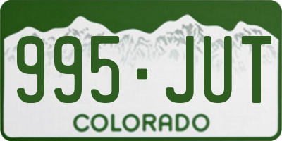 CO license plate 995JUT
