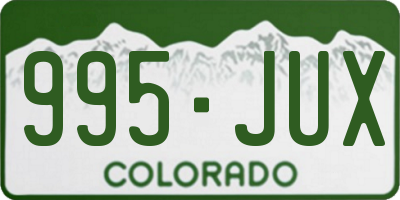 CO license plate 995JUX