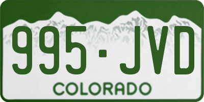 CO license plate 995JVD