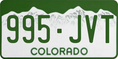 CO license plate 995JVT