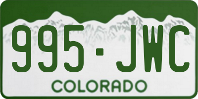 CO license plate 995JWC