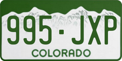 CO license plate 995JXP