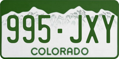 CO license plate 995JXY