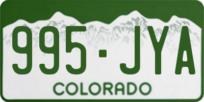 CO license plate 995JYA