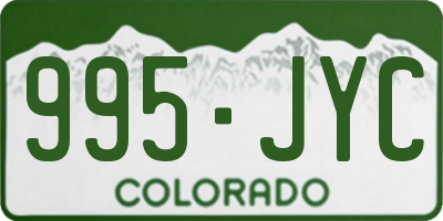 CO license plate 995JYC