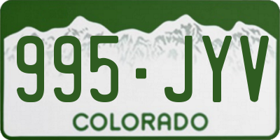CO license plate 995JYV