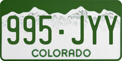 CO license plate 995JYY