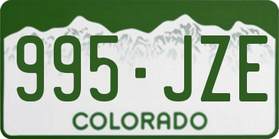 CO license plate 995JZE
